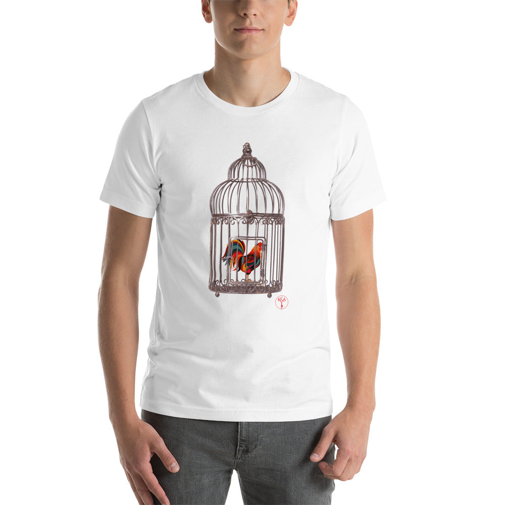 Cock In a Cage - Men's Cotton Tee